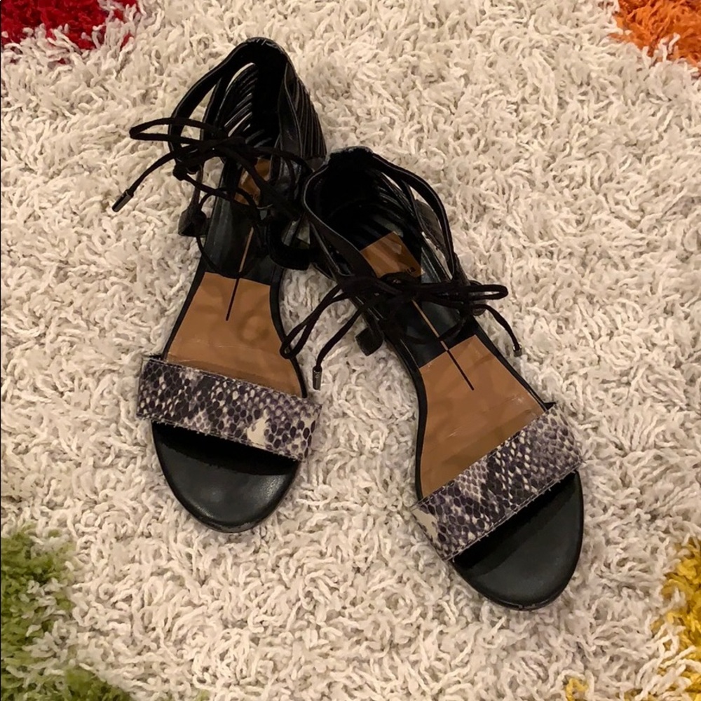 Dolce Vita ankle tie leather sandal